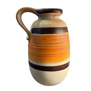 Vintage Art‎ Pottery Large West Germany MCM ceramic Pottery Vase Handle